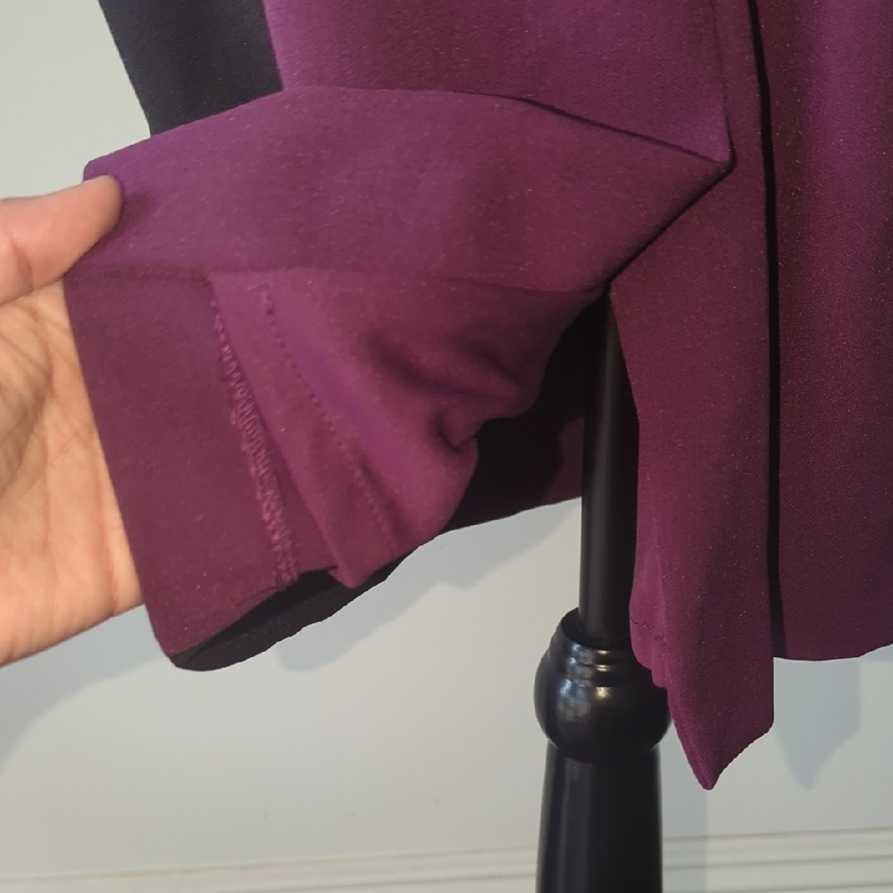 Tahari Purple and Gray Midi Dress Size 10 - Picture 11 of 13